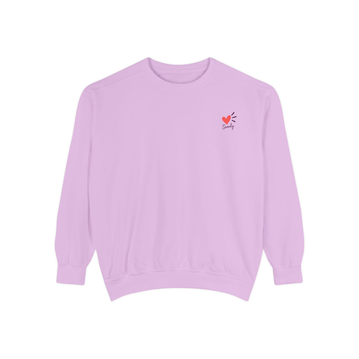 Sweatshirt — "Less Scrolling, More Checking In" Heart & Chat Graphic Crewneck