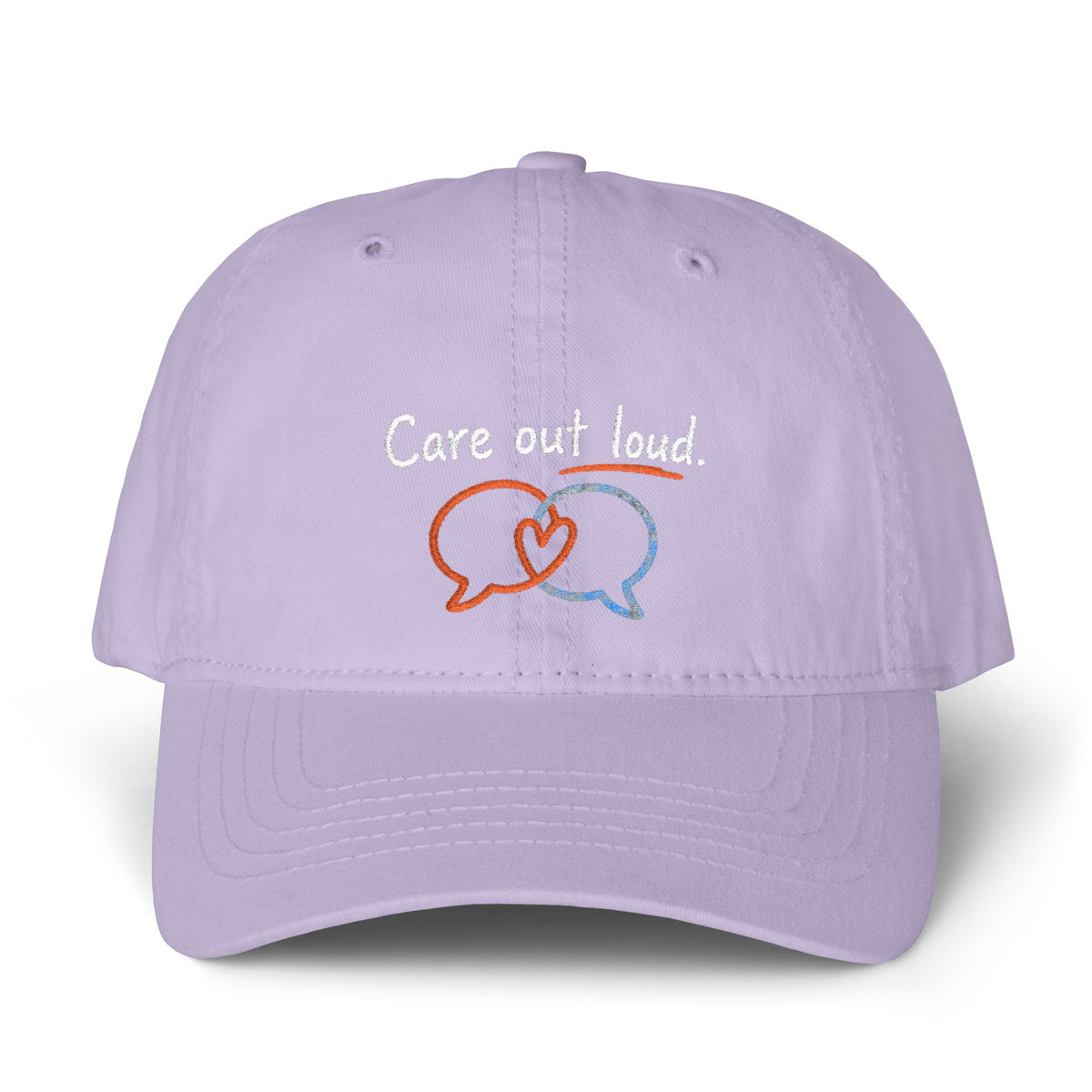 Care Out Loud Embroidered Ponytail Cap