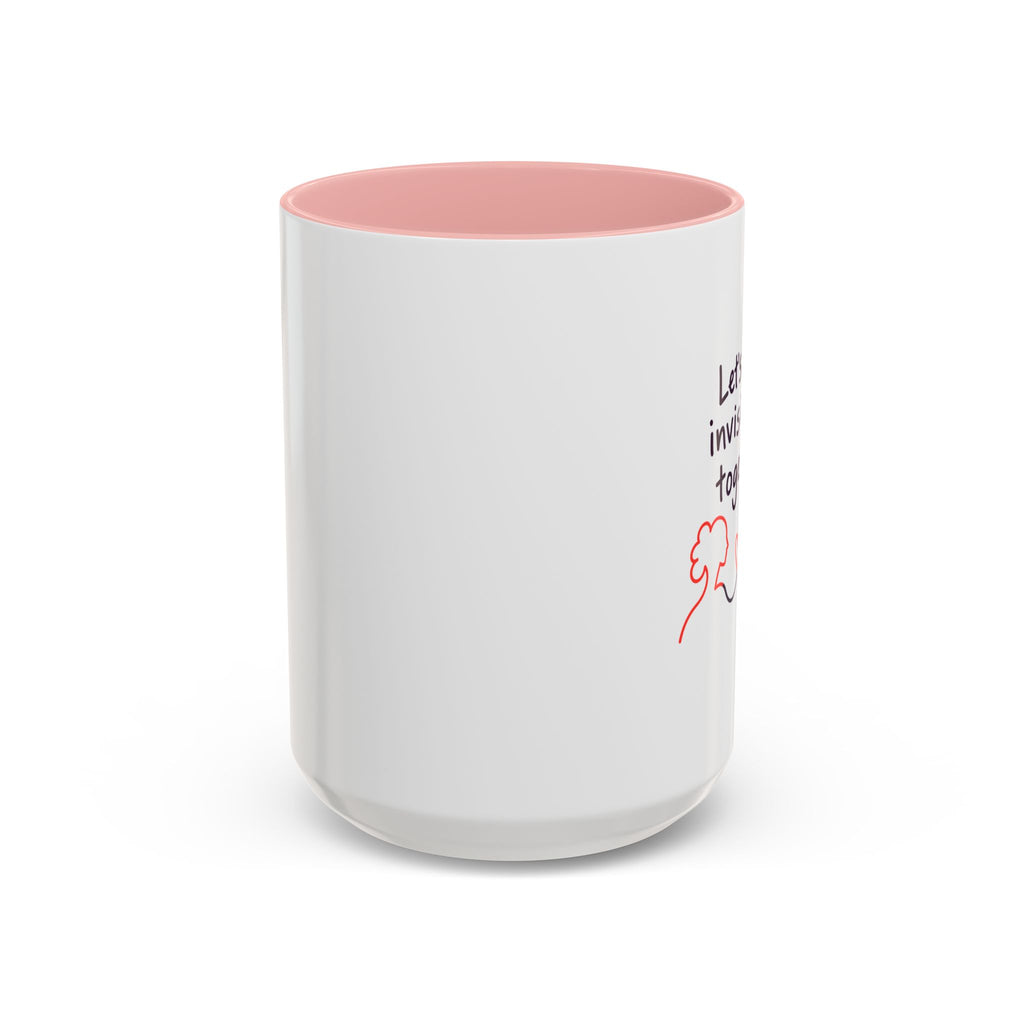 End Invisibility Together Accent Coffee Mug – Awareness Pride Relationship Gift