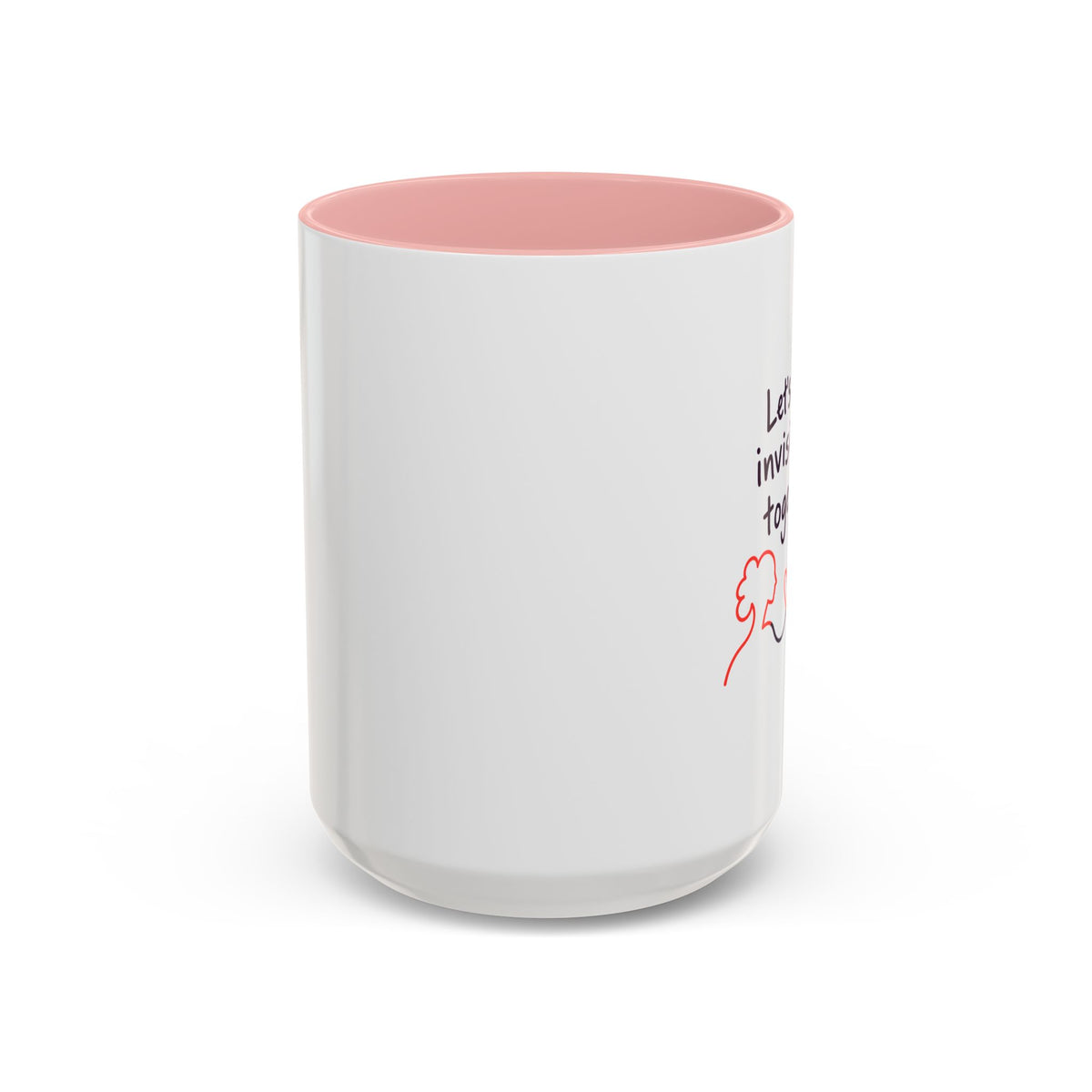 End Invisibility Together Accent Coffee Mug – Awareness Pride Relationship Gift