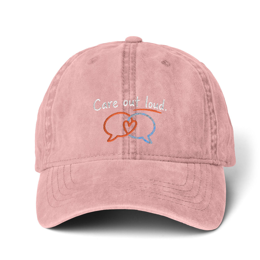 Care Out Loud Embroidered Ponytail Cap