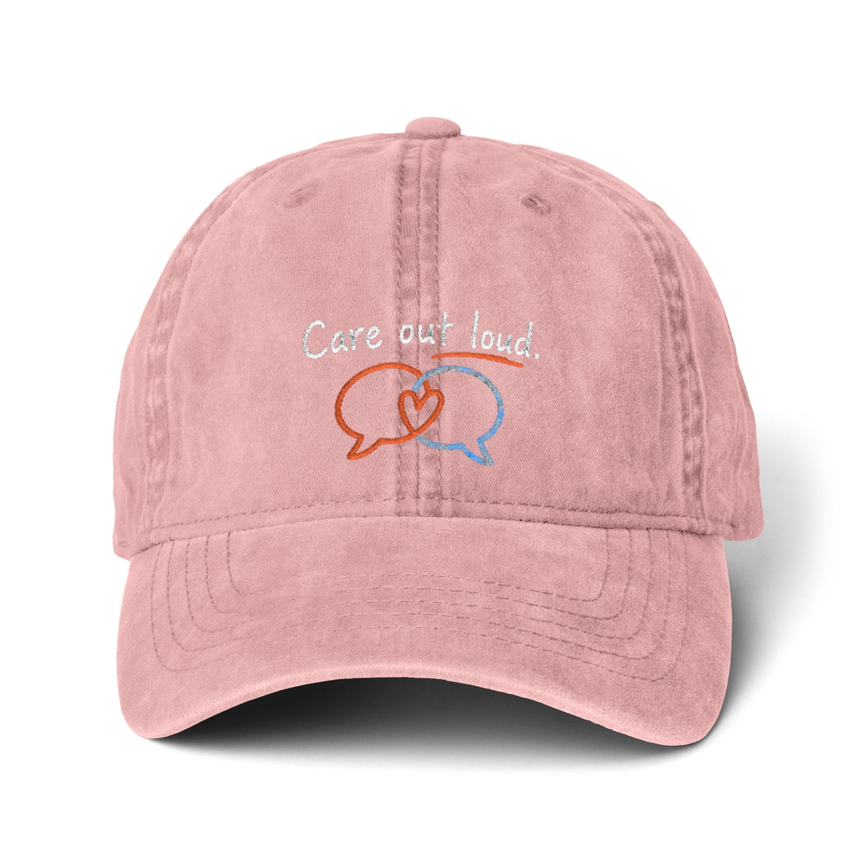 Care Out Loud Embroidered Ponytail Cap