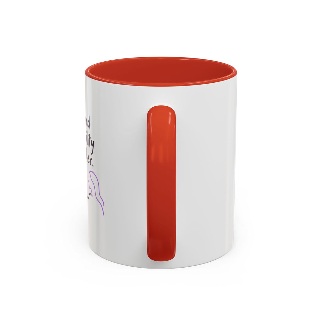 End Invisibility Together Accent Coffee Mug – Awareness Pride Relationship Gift