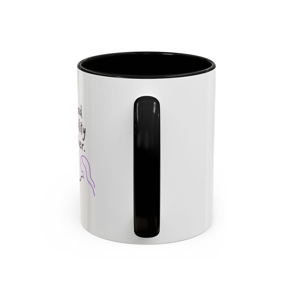 End Invisibility Together Accent Coffee Mug – Awareness Pride Relationship Gift