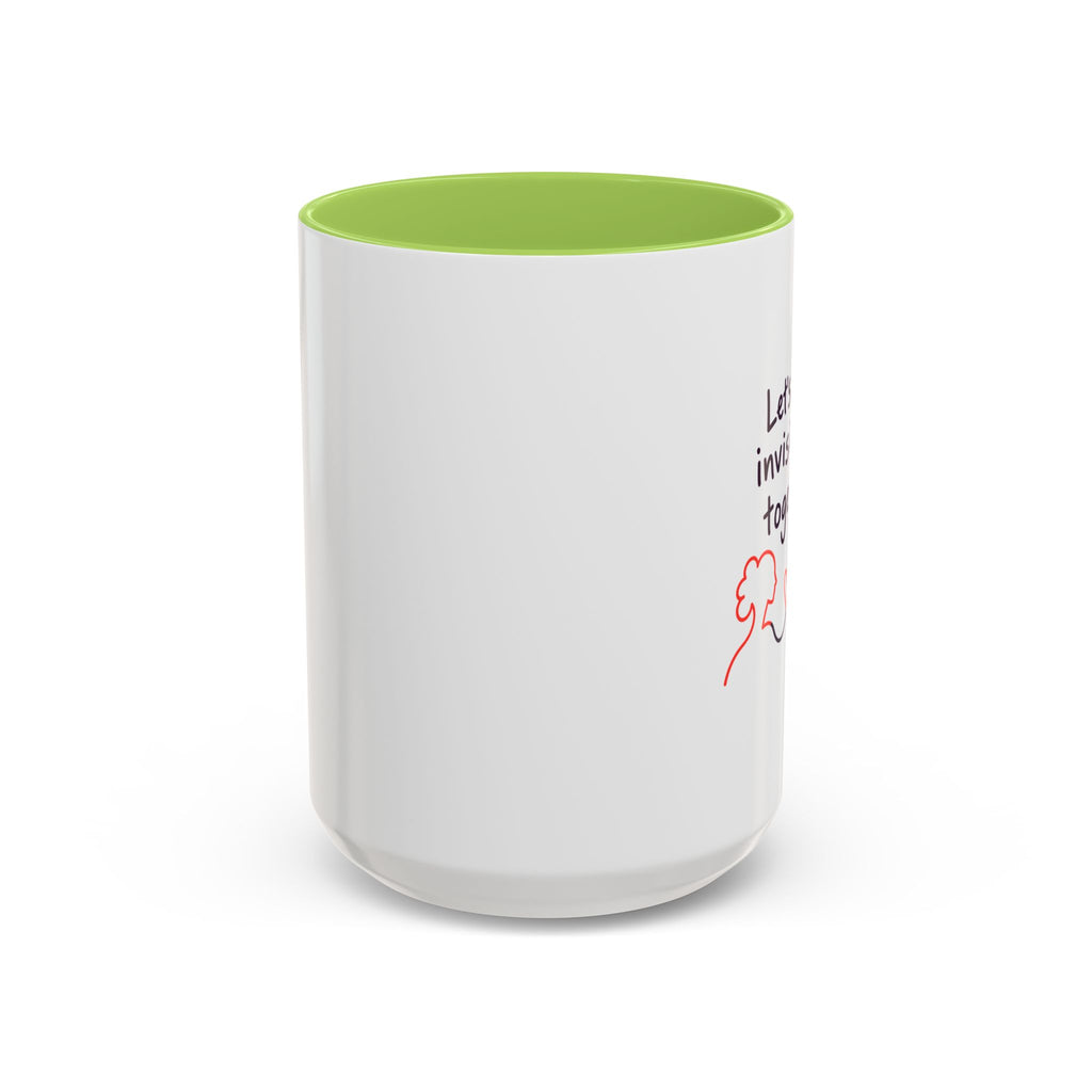 End Invisibility Together Accent Coffee Mug – Awareness Pride Relationship Gift