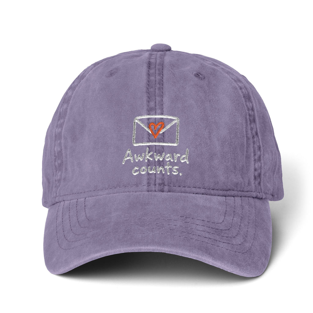 Awkward Counts Embroidered Ponytail Cap