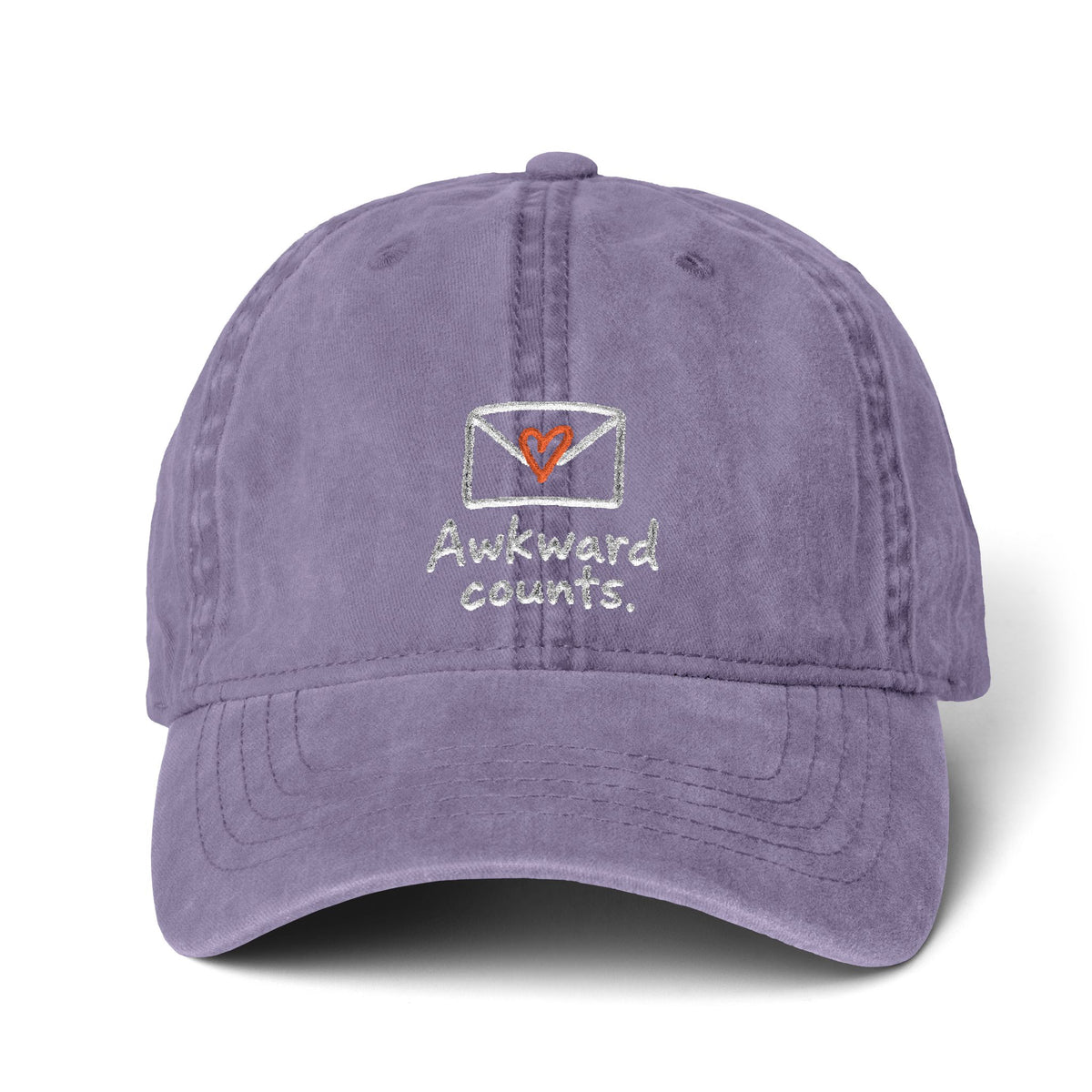 Awkward Counts Embroidered Ponytail Cap