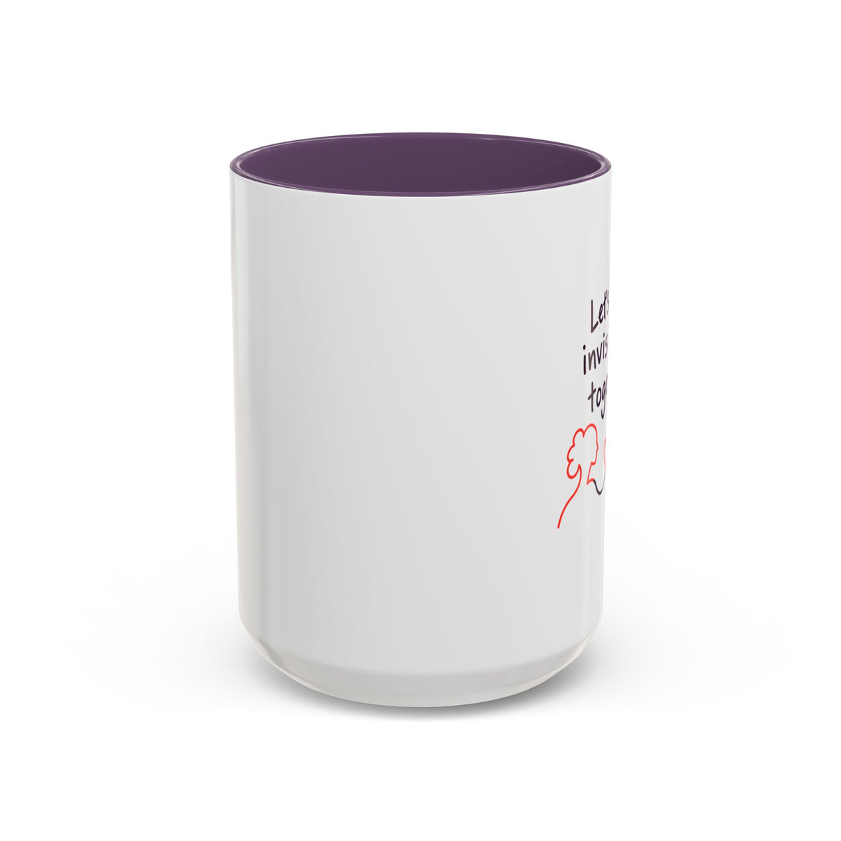End Invisibility Together Accent Coffee Mug – Awareness Pride Relationship Gift