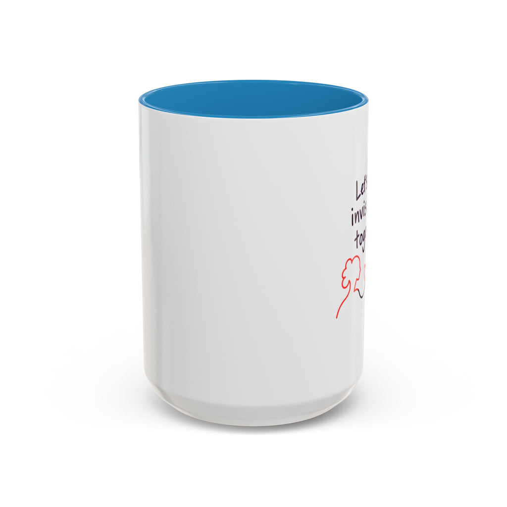 End Invisibility Together Accent Coffee Mug – Awareness Pride Relationship Gift