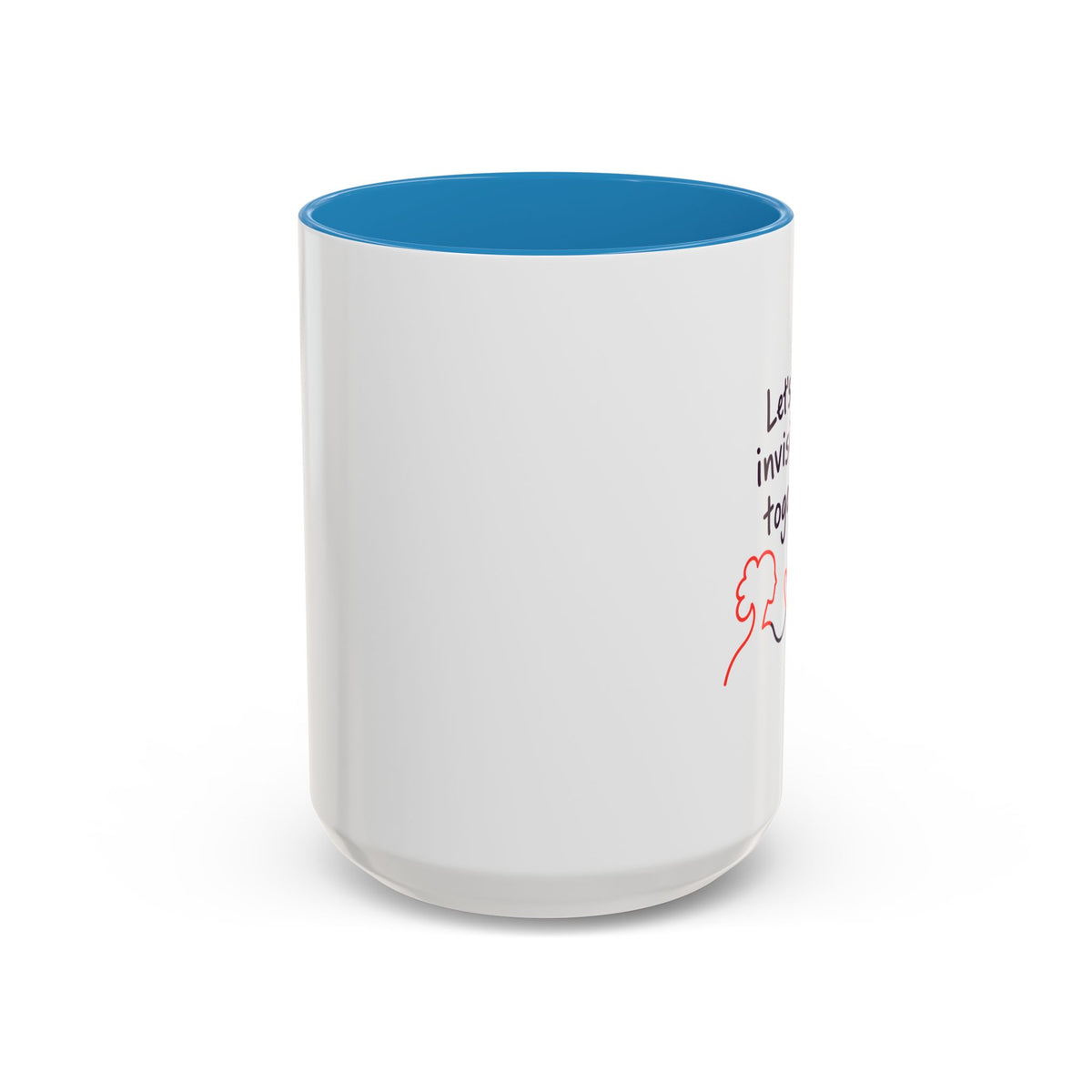 End Invisibility Together Accent Coffee Mug – Awareness Pride Relationship Gift