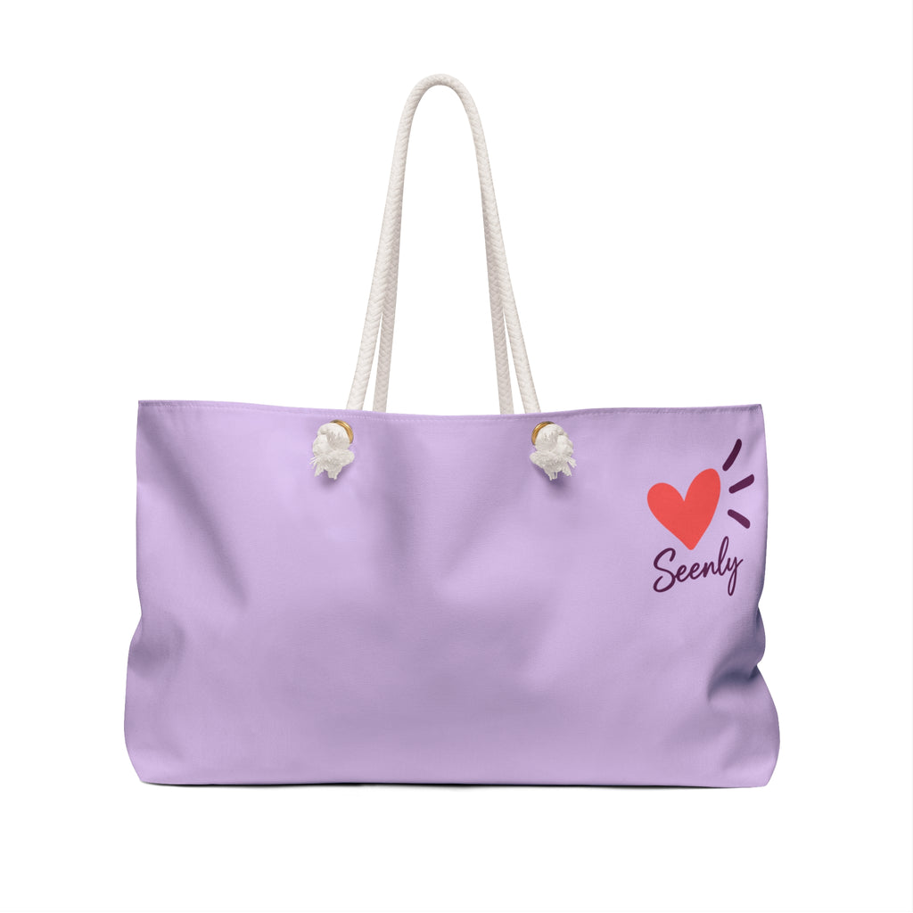 Weekender Bag — "Don't Leave a Good Thing Unsaid" Lavender Travel Tote