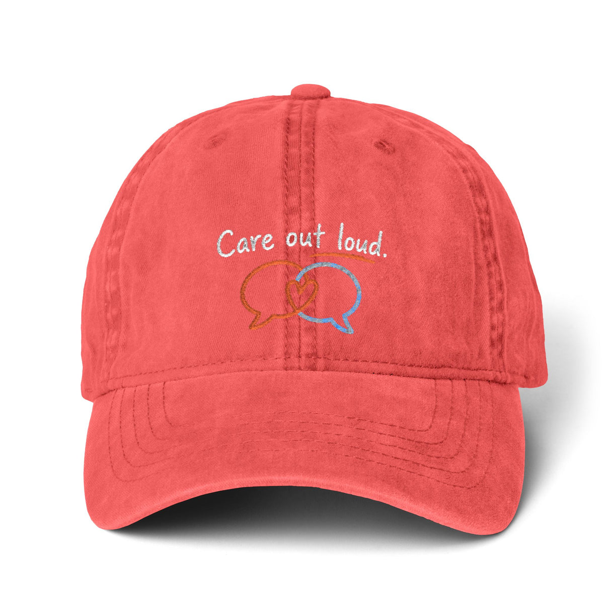 Care Out Loud Embroidered Ponytail Cap