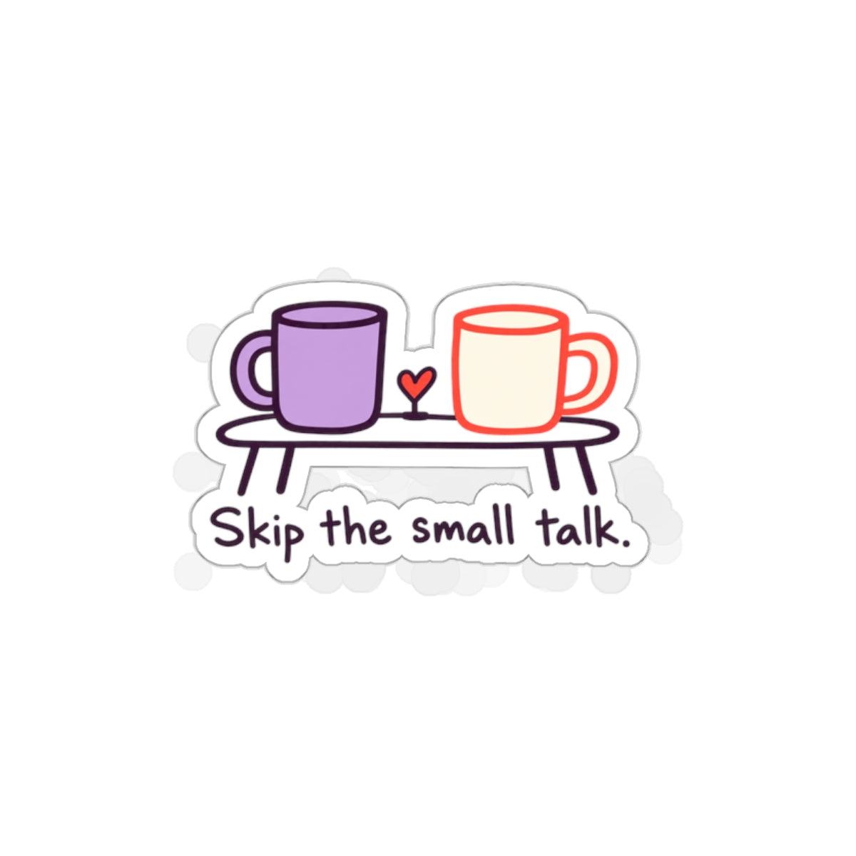 Skip the Small Talk Coffee Stickers