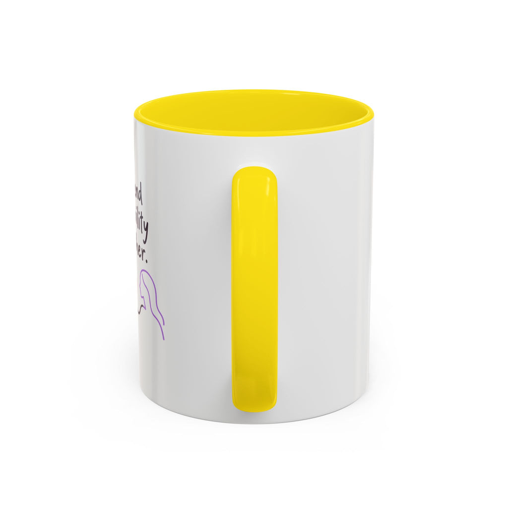 End Invisibility Together Accent Coffee Mug – Awareness Pride Relationship Gift