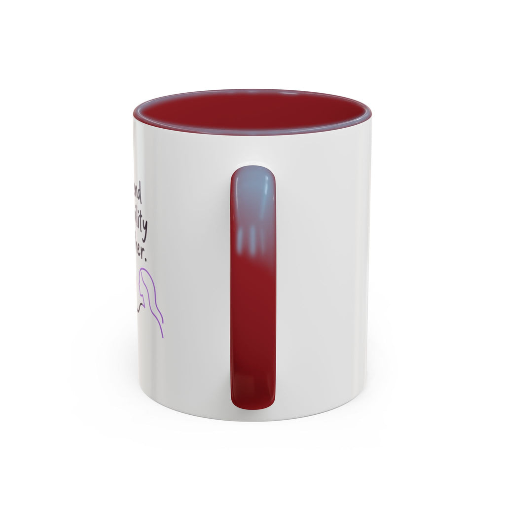 End Invisibility Together Accent Coffee Mug – Awareness Pride Relationship Gift