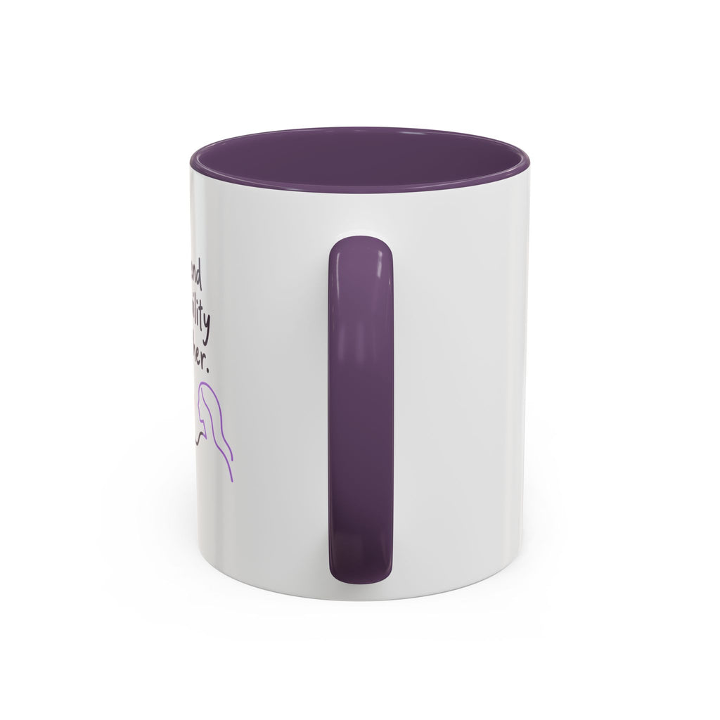 End Invisibility Together Accent Coffee Mug – Awareness Pride Relationship Gift